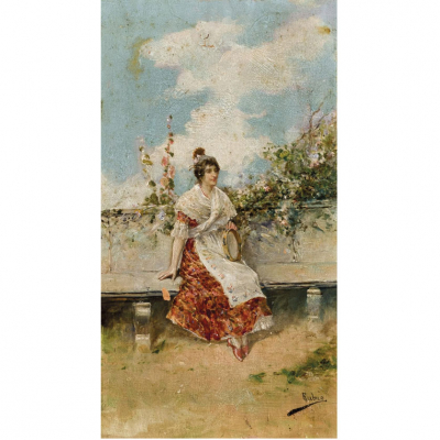 GUTIÉRREZ DE LA VEGA, JOSÉ (1791 - 1865)   &quot;Retrato de dama&quot;. Óleo sobre lienzo.