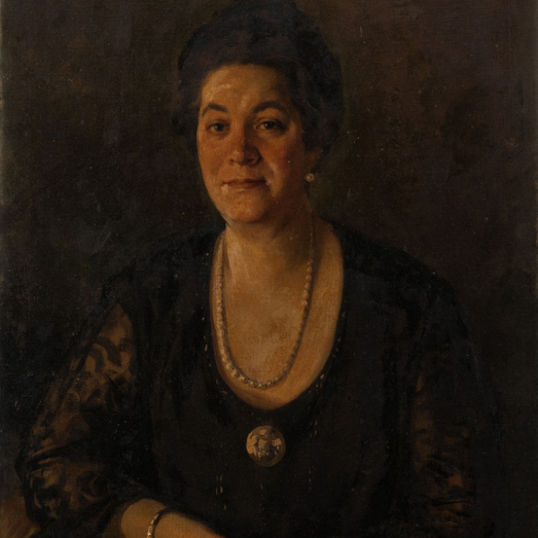 "Retrato de Mujer con collar de perlas"  JULIO VILA PRADES (Valencia, 1873 - Barcelona, 1930)