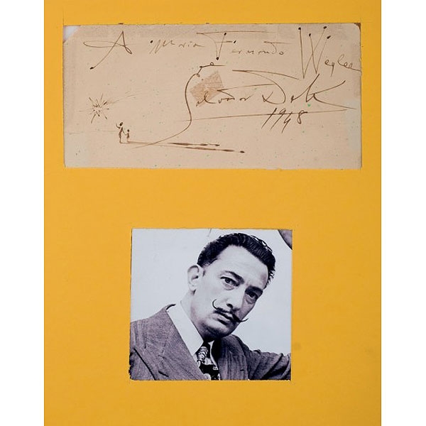 Salvador Dalí i Domenech. Dedicatoria