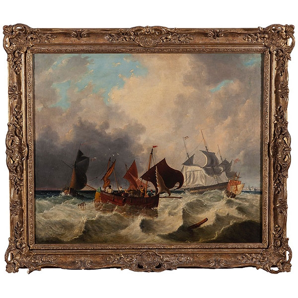 Francis W. Ovenden (act. 1834 - 1843) "Escena de pesca"