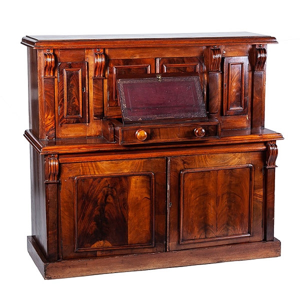 Mueble escritorio inglés victoriano S.XIX