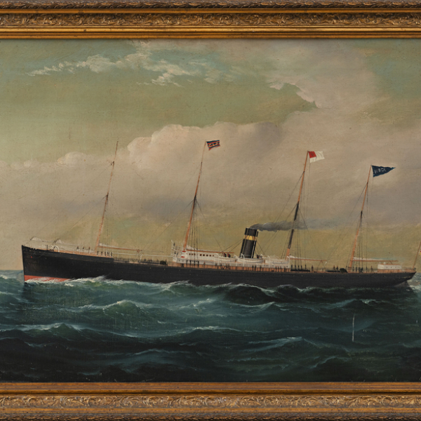 "Navío"  WILLIAM HOWARD YORKE (Inglaterra, 1847 - 1921) 