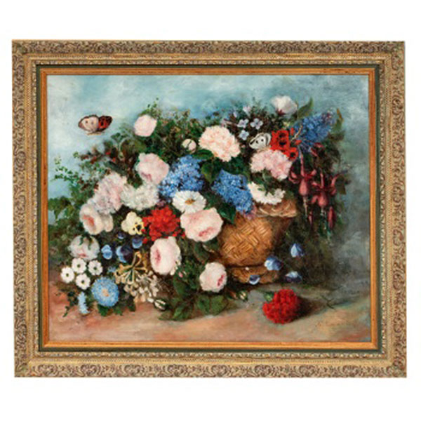 Mª LUISA DE LA RIVA  (1859-1926) "Bodegón de flores"