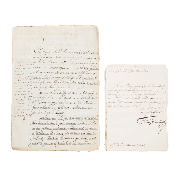 Correspondencia entre Fernando de Cagigal de la Vega y Martínez Niño, Marqués de Cagigal, (Guipúzcoa, 1756-Barcelona, 1824) y el Fiscal de Canarias Juan Ramón de Osés (Navarra 1769-1841)