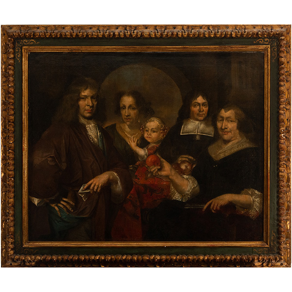 Retrato de Familia Flamenca, escuela holandesa del siglo XVII.