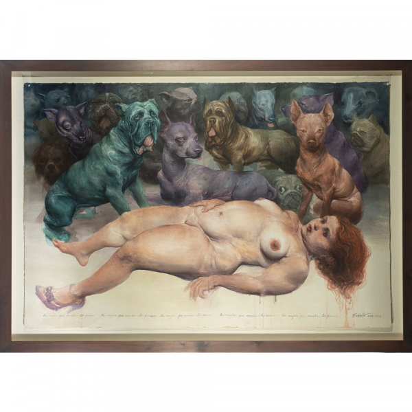 "The woman who loved dogs", Roberto Fabelo (Camaguey, Cuba, 1950), Arte Contemporáneo Latinoamericano del siglo XX. 