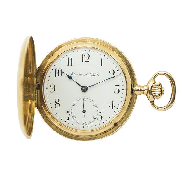 Reloj de bolsillo saboneta International Watch & Cº. En oro, c.1900. 
