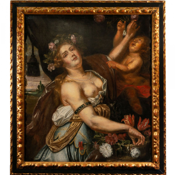 Alegoría de la Privamera, taller de Peter Paul Rubens, escuela flamenca del siglo XVII.