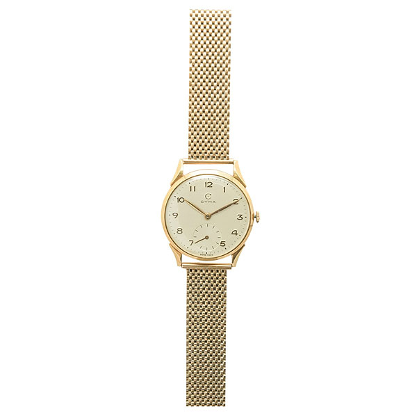 Reloj Cyma de pulsera para caballero. En oro, c.1950. 