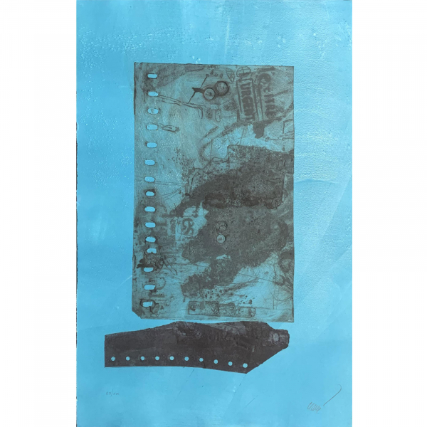 Antoni Clavé: "Sur fond bleu" 58/100