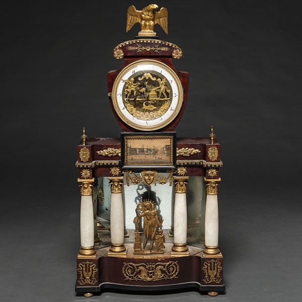 Reloj Vienés autómata Biedermeier. Trabajo Austriaco, 1810 -20 