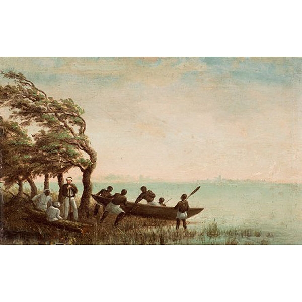 Escuela Filipina S. XIX. La canoa