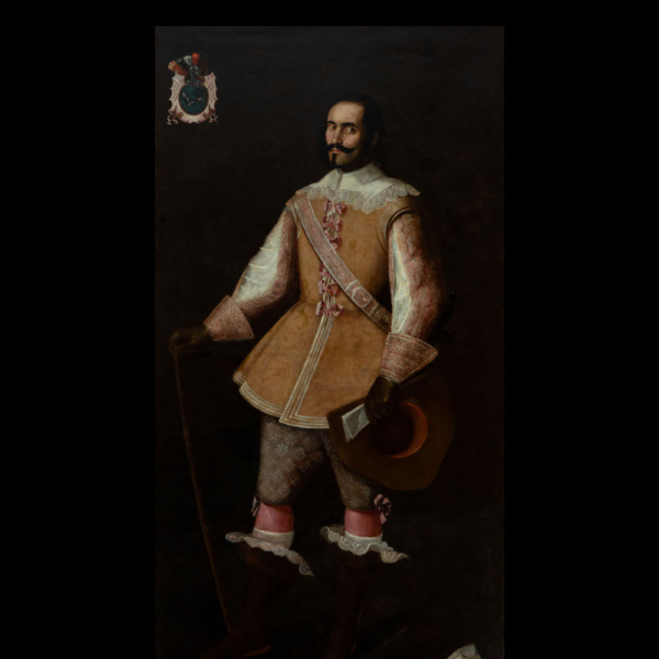 Atribuido a Juan de Alfaro, Retrato de Gaspar Domenech, Capitán General de Mallorca, escuela española, siglo XVII, con documentación.