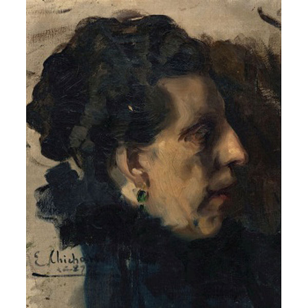 EDUARDO CHICHARRO  (Madrid 1873-1964) "Retrato de mujer"