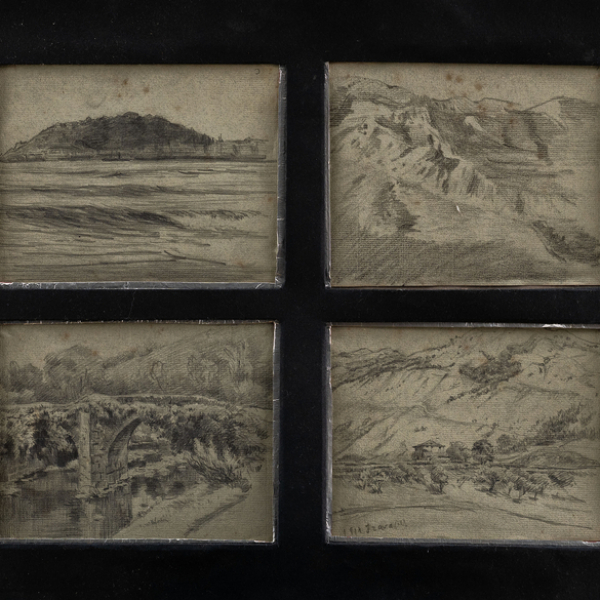 "Vistas de Paisajes vascos"  FRANCOIS DUMOULIN (Agen, 1864 - Biarritz, 1917)