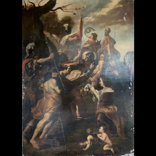 Cristo Camino al Calvario escuela italiana del siglo XVII.