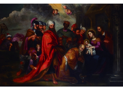 ESCUELA FLAMENCA, H. 1700 Adoración Reyes Magos