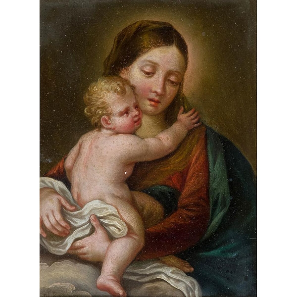 LÓPEZ PORTAÑA, VICENTE   "Virgen con el Niño"