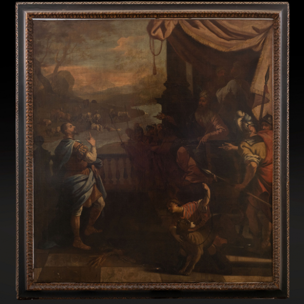 "Regreso de los hermanos de José a Canaá"  Autoría: NICOLÁS ANTONIO DE LA CUADRA(San Julián de Músquiz, 1663-Bilbao1728)