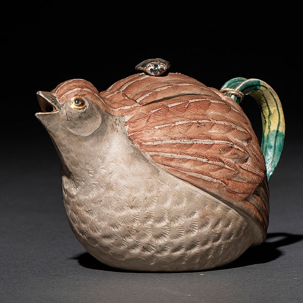 Tetera Japonesa en forma de ave en porcelana