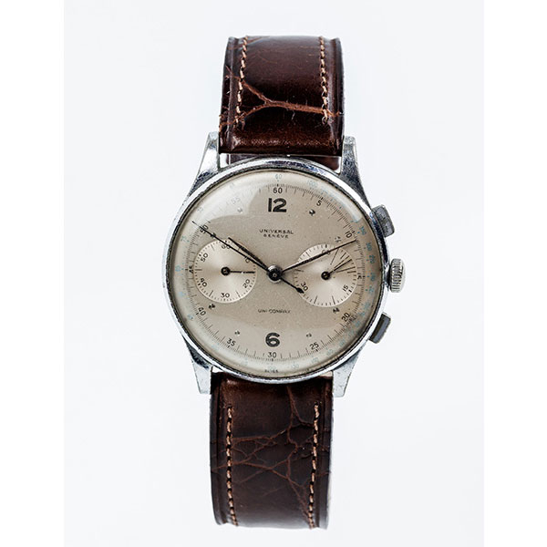 Reloj cronógrafo suizo vintage UNIVERSAL GENEVE 'Uni Compax' 