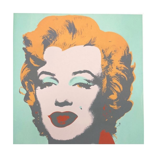 Andy Warhol - "Marilyn fondo verde pastel".  Litografía firmada en placha y numerada a mano sobre papel Arches infinity.