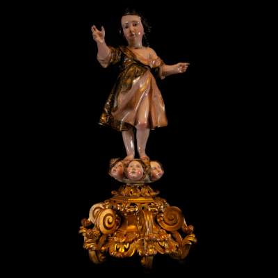 Niño Jesús en Gloria - Atribuido a Pedro Roldán (1624-1699) escuela sevillana barroca del siglo XVII. 