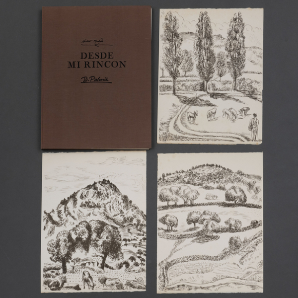 &quot;Antonio Machado desde mi rincón&quot;  BENJAMIN PALENCIA( Albacete, 1894 - Madrid, 1980)   Carpeta de 10 litografías firmadas y numeradas a lápiz. 
