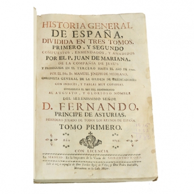 HISTORIA GENERAL DE ESPAÑA 1733