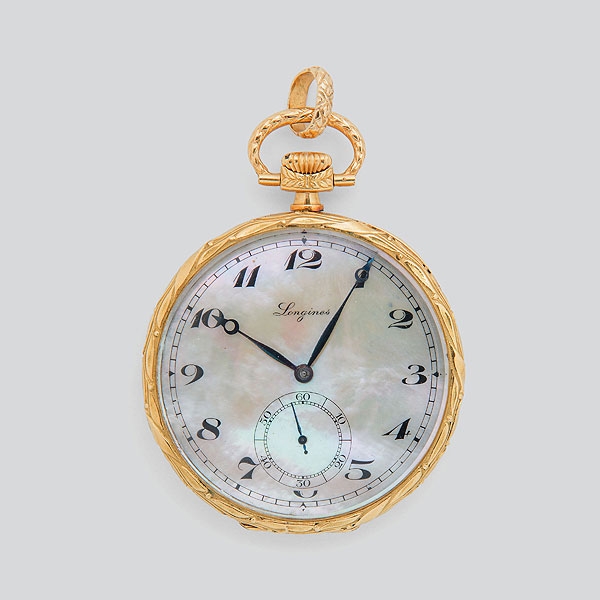 LONGINES - Reloj de bolsillo en oro amarillo de 18 kt