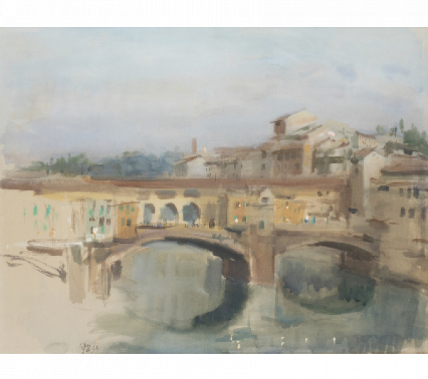 RAMÓN GAYA (Murcia, 1910 - Valencia, 2005)  Ponte Vecchio, Florencia, 1962 