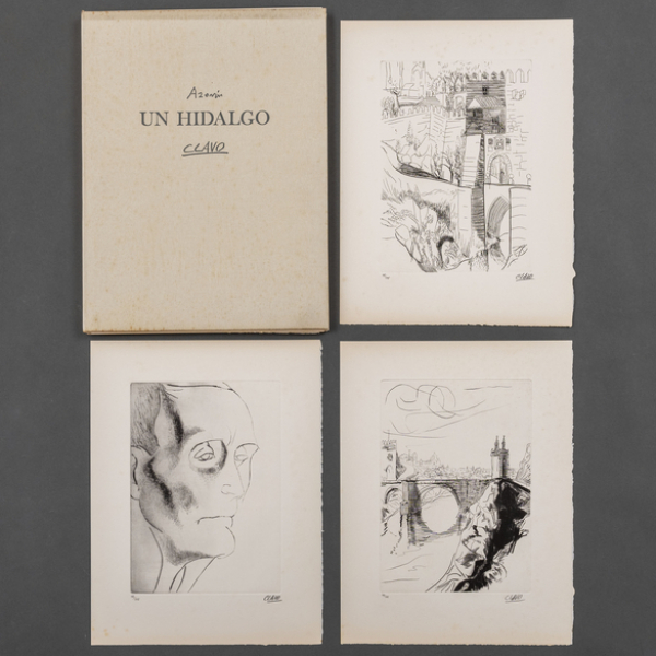 "El Hidalgo"  JAVIER CLAVO (Madrid, 1918 -1994)   Carpeta compuesta por 11 grabados firmadas y numeradas a lápiz. 