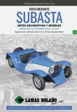 LAMAS BOLAÑO. Subasta de ARTES DECORATIVAS 1 Octubre 2025