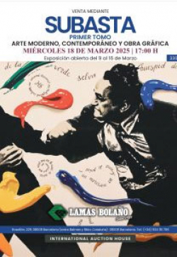 LAMAS BOLA&Ntilde;O. Subasta Pintura y Arte Moderno 18 Marzo 2026
