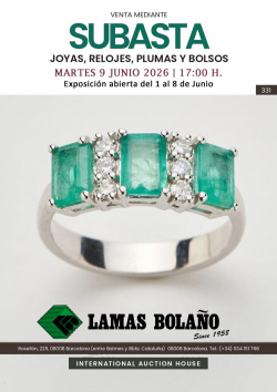 LAMAS BOLA&Ntilde;O. Subasta de Joyas 9 Junio 2026