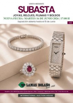 LAMAS BOLA&Ntilde;O. Subasta de Joyas y Relojes 16 Junio 2026