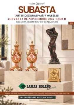 LAMAS BOLA&Ntilde;O. Subasta de Artes Decorativas 12 Noviembre 2026