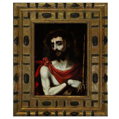 LUIS DE MORALES 'EL DIVINO' (Badajoz h. 1510 - 1586) "Ecce Homo".   &Oacute;leo sobre tabla. 