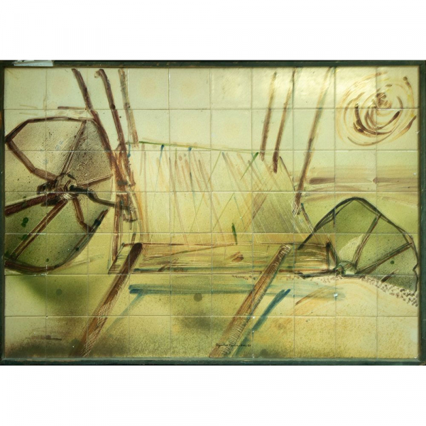 Monumental composición de azulejos de Agustín Fernández (La Habana, 1928 – Nueva York, 2006). Escuela Cubana Latinoamericana Contemporánea del siglo XX.