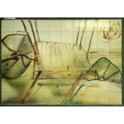 Monumental composici&oacute;n de azulejos de Agust&iacute;n Fern&aacute;ndez (La Habana, 1928 &ndash; Nueva York, 2006). Escuela Cubana Latinoamericana Contempor&aacute;nea del siglo XX.