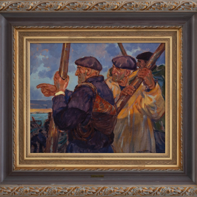 &quot;Pescadores vascos&quot;  JOSÉ ANGEL GARCÍA TOTORICA (Vizcaya, 1941) 