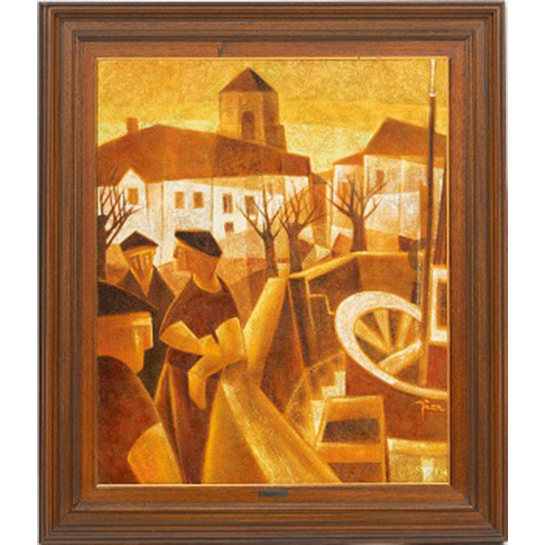 PIERRE  LABADIE "PIER"  (1950-2019) "Le port" Firmado: Pier