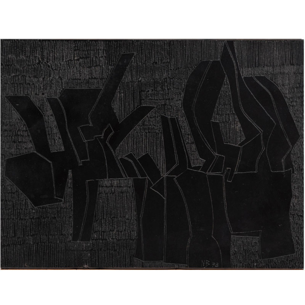 "S/T" 1973 N&Eacute;STOR BASTERRECHEA (Bermeo, 1924- Hondarrib&iacute;a, 2014) Piedra grabada