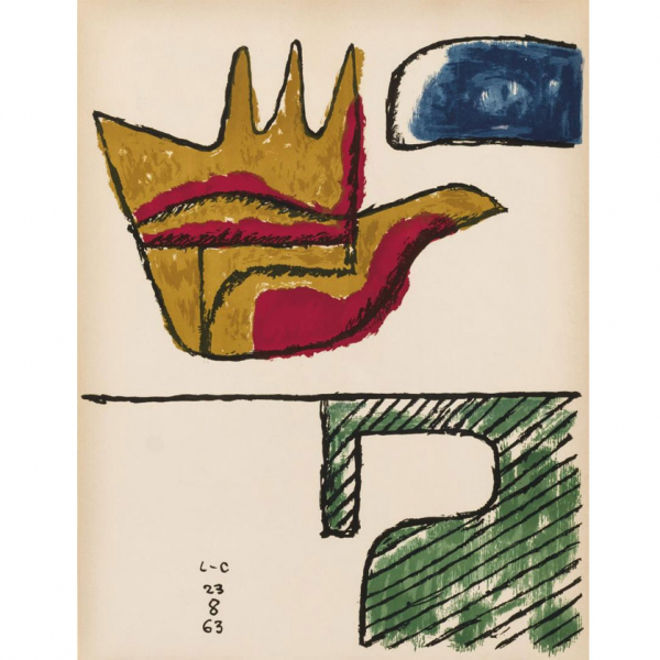 CHARLES EDOUARD JEANNERET (LE CORBUSIER) (1887 - 1965).   &quot;La main ouverte (1963)&quot;. Litografía