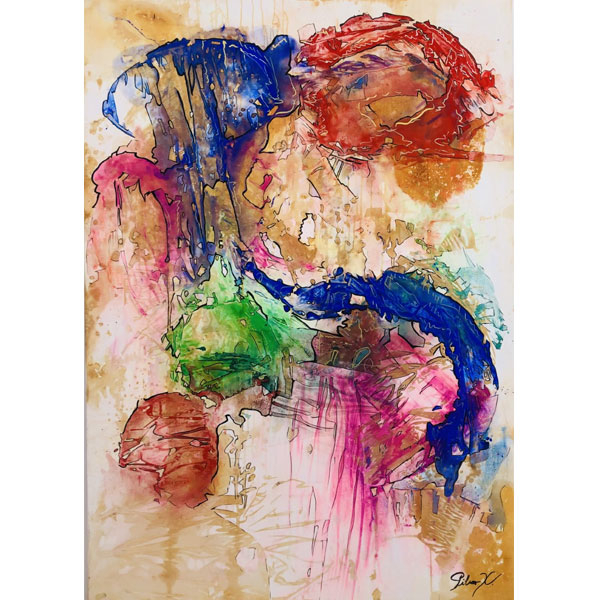 Pilar Xercavins Casas.   &quot;Carnaval Rio de Janeiro&quot;.  2010.   Técnica: mixta sobre lienzo firmada 