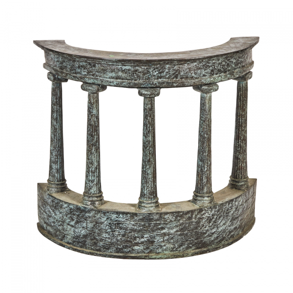 Balconera. Escultura en bronce patinado, s.XX.
