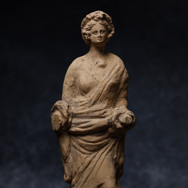 "Diosa Ceres" griega femenina de terracota, Magna Grecia siglo III A.C. 
