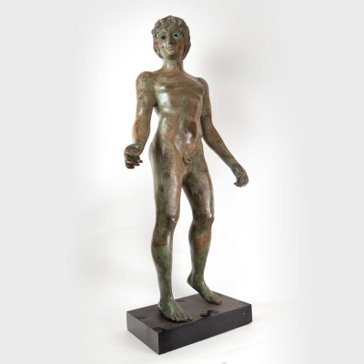 Esccultura Grand Tour de Cuerpo entero de Baco Romano, fundición Napoliana de los siglos XVIII - XIX. 