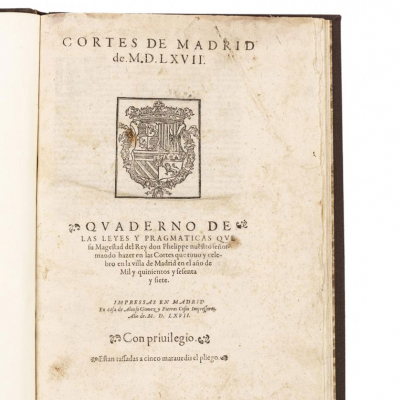 Cortes de Madrid de M.D.LXVII. Quaderno de las leyes y pragmaticas