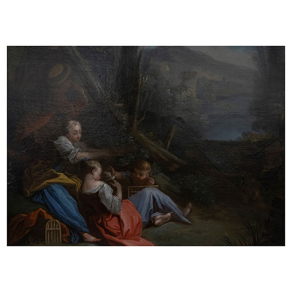 Escuela francesa, s.XVIII. Seguidor de Jean-Honoré Fragonard (Grasse, Francia, 1732- París, Francia, 1806) Escena bucolicocampestre.